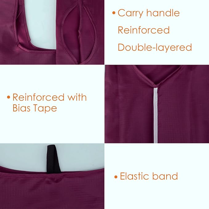 BeeGreen Burgundy Reusable Shopping Bags Wholesale Wine Red Reusable Grocery - Image 4