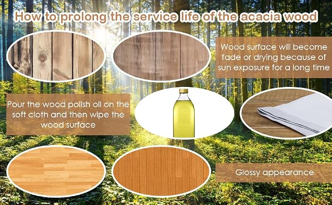 HAPPYGRILL 46 Gallon Acacia Wood Deck Box, Outdoor Storage Box Garden Tools Box - Image 9