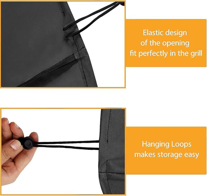 Grill Cover for Weber Lumin Electric Grill, Lumin Compact Grill, 600D Heavy - Image 4
