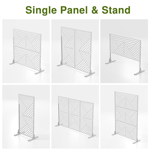 Casaphoria 72" H x 47" W Metal Outdoor Privacy Screen, Freestanding Decorative - Image 7