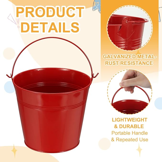 Small Metal Buckets, Mini Buckets - Image 3