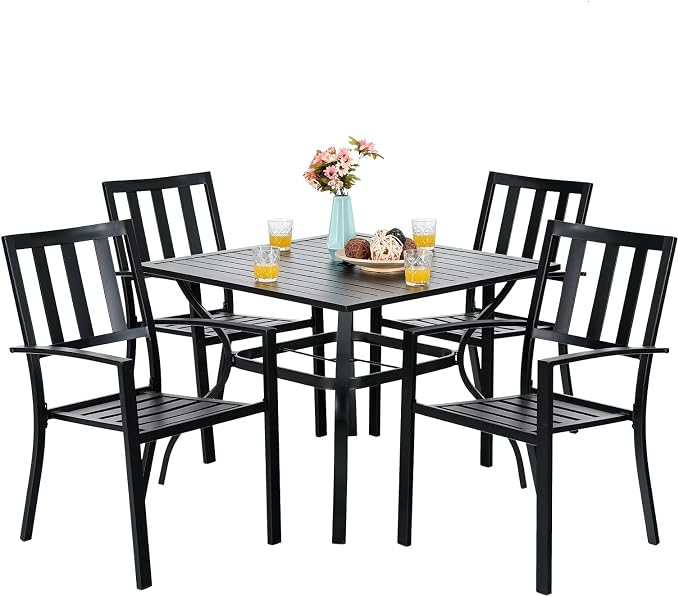 Sophia & William Patio Table and Chairs Set, Outdoor Dining Set by SophiaWilliam