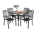 Sophia & William 5 Piece Outdoor Patio Dining Set Metal Table and Chairs Set by SophiaWilliam