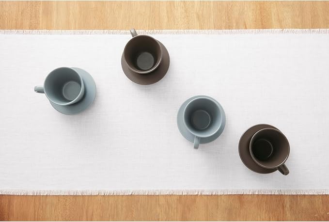 Solino Home White Linen Table Runner 48 Inches - Image 3