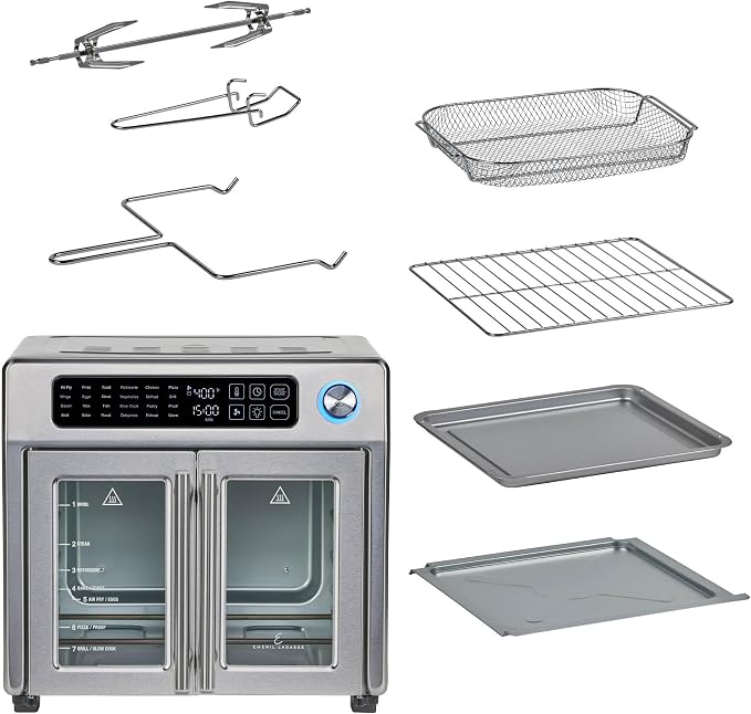 Emeril Lagasse Extra Large French Door Air Fryer Toaster Oven Combo, 24 Cooking - Image 5