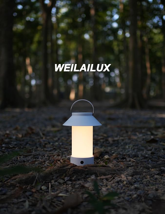 Rechargeable Outdoor Lantern Waterproof, Dimmable Warm White & Flickering Flame - Image 2
