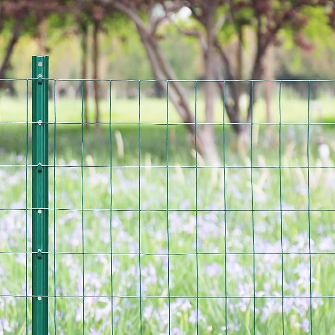 Green PVC Coated Welded Wire Fence 36 Inch x 50 Foot, 2 Inch x 3 Inch 16GA - Image 2
