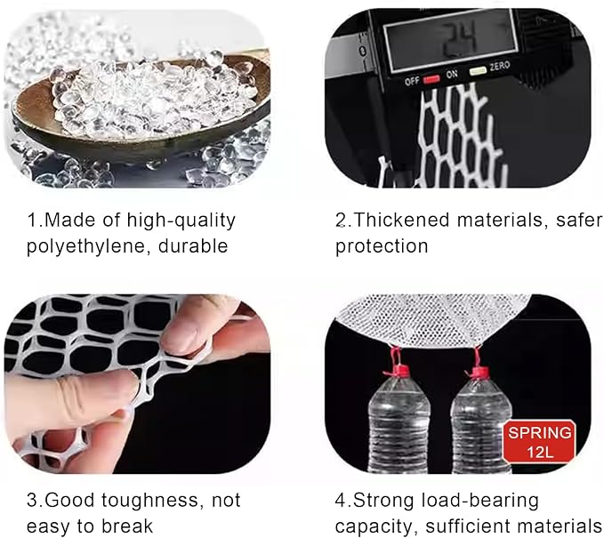 Plastic Wire Mesh Fence 39.3 Inches Wide Safety Fence Roll Balcony Protection - Image 5