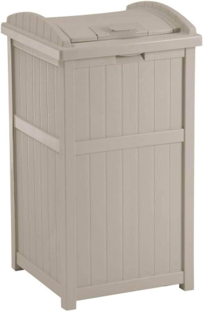 Suncast 3 Pack 15.75" x 16" x 31.6" Trash Hideaway 33 Gallon Resin Outdoor by Suncast