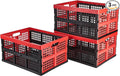 3-Pack Plastic Collapsible Storage Crates-30L, Foldable Plastic Crates by Aebeky