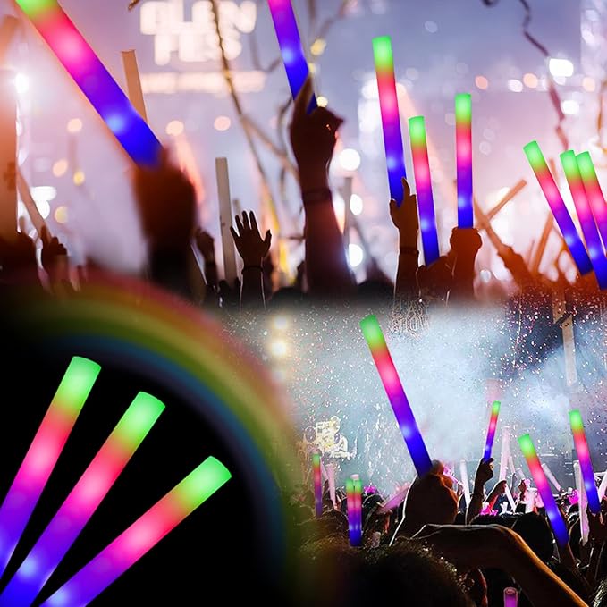 Foam Glow Sticks-192 PCS Light up Sticks Party Favor Glow in The Dark Party - Image 3