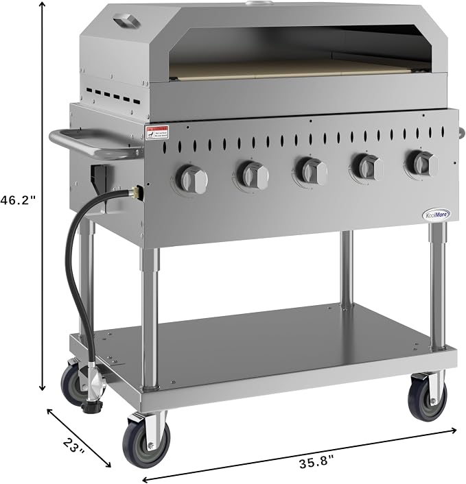 KoolMore 36 in. Commercial Outdoor Propane Grill - Image 3