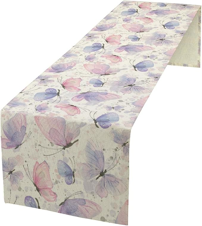 Watercolor Butterfly Table Runner by Unknown