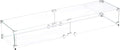 Celestial 41.25" x 11" x 6" Wind Guard, fits The Celestial 36” x 6” Fire Pit by CelestialFireGlass