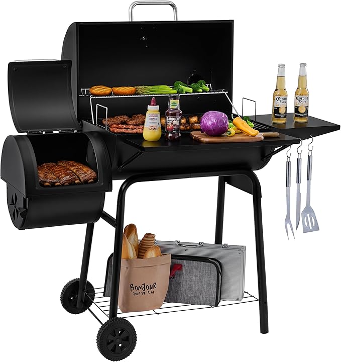 Royal Gourmet CC1830S BBQ Charcoal Grill and Offset Smoker | 823 Square Inch by RoyalGourmetCorp