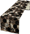 Marble Table Runner, Spring Floral Marble Geometric Texture Pattern Table Runner by Unknown