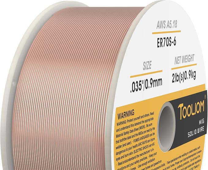 TOOLIOM ER70S-6 .035" Mild Steel MIG Solid Welding Wire on 2-Pound Spool - Image 7