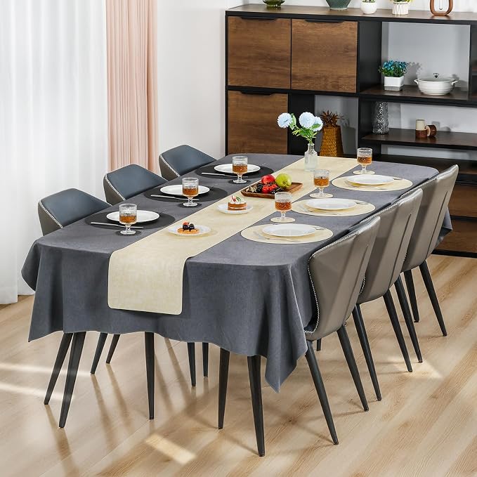 Myir JUN Round Placemats Dual Sided, Faux Leather Place Mats Set of 4 Indoor - Image 3