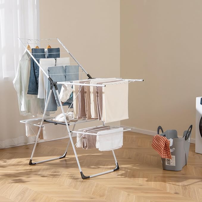 GOFLAME Clothes Drying Rack, 2-Tier Folding Laundry Drying Rack - Image 9
