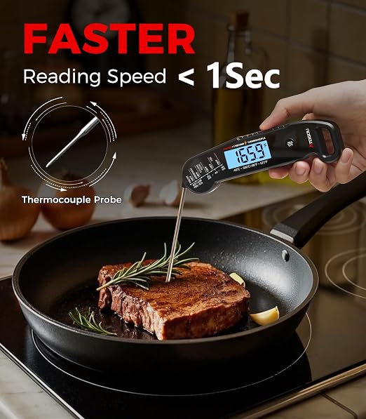 Atogou Professional Food & Meat Thermometer, 1 Sec Instant Read & ±0.5℉ Accuracy - Image 3