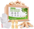 Mini Firewood with 4pcs Fire Starters&Gloves 5'' Lengths Pine Kiln Dried Fire by WFLUOLUOMINIFIREWOOD