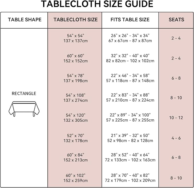 Romanstile Rectangle Vinyl Tablecloth, 100% Waterproof Buffalo Gingham Plastic - Image 7