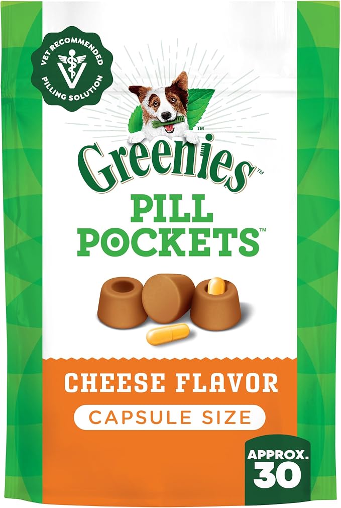 Greenies Pill Pockets for Dogs, Large Size Soft Dog Treats, Cheese Flavor by GREENIES