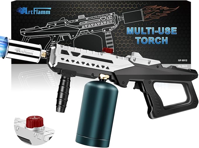 Propane Torch Gun, Powerful Cooking Grill Torch Gun, Adjustable Flamethrower by ARTFLAMMPropaneTorch