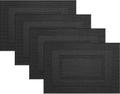 Durable Placemats Set of 4 Vinyl Heat-Resistant Table Mats Washable Plastic by PandaPalm