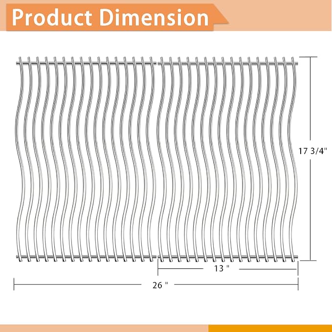 S8C011 Stainless Steel Cooking Grid Grates Replacement - Image 2