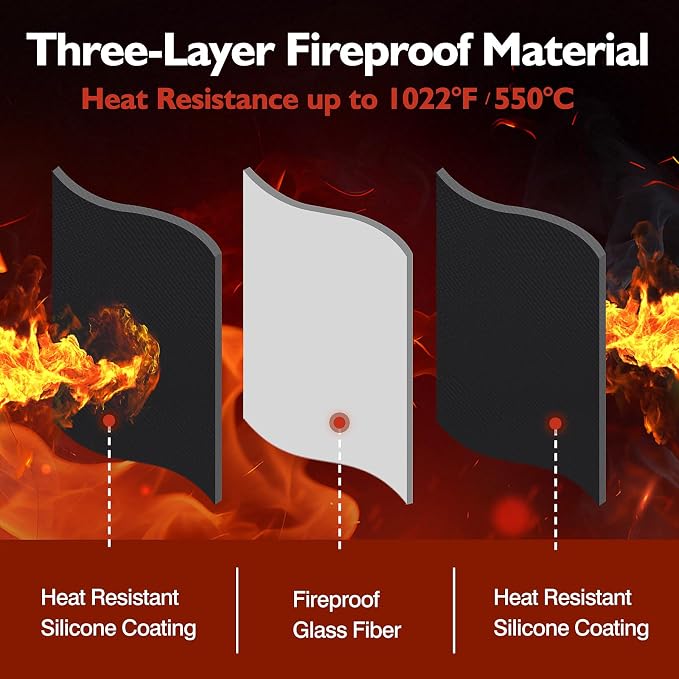 Grill Mats for Outdoor Grill Table Mat, Heat Resistant Mats for Countertop and - Image 2