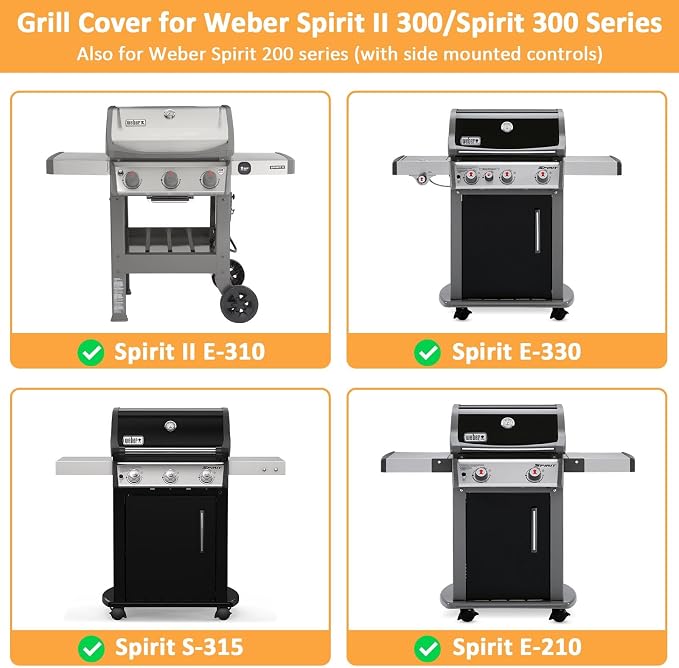 Grill Cover for Weber Spirit II 300 and Spirit 300 Series, Waterproof Cover for - Image 3