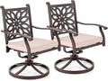 Sophia & William Patio Outdoor Swivel Rocker Dining Chairs Set of 2, Load by SophiaWilliam