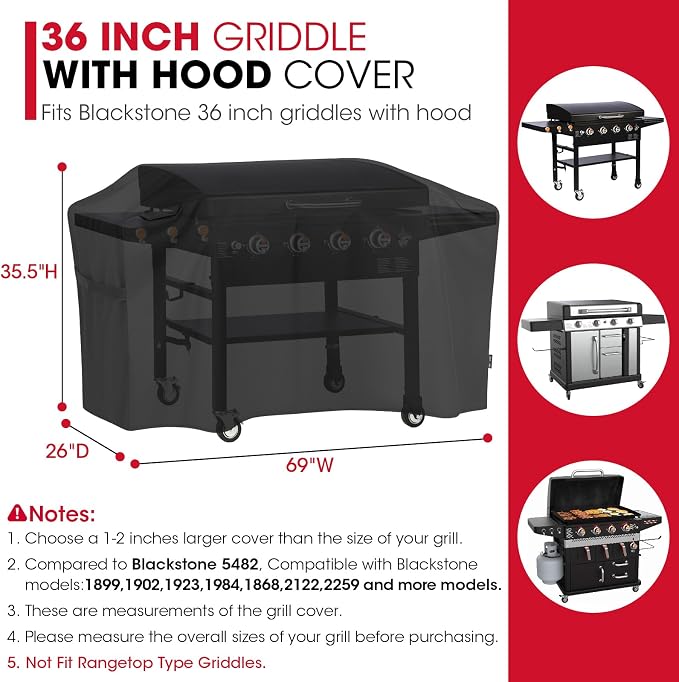 Unicook 5482 Griddle Cover for Blackstone 36 Inch Griddle - Image 3