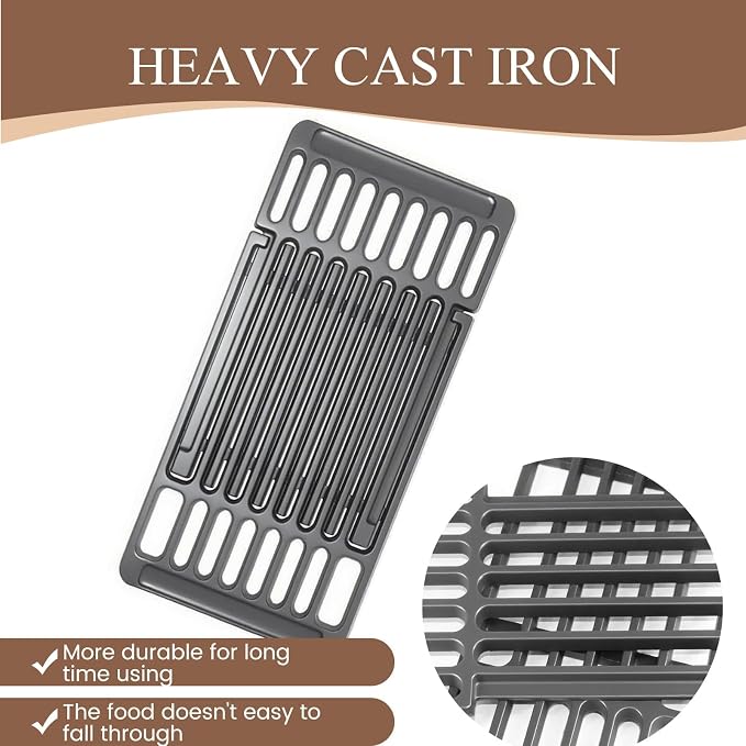PCBZ0B 8 inch wide Adjustable Cast Iron Cooking Grate Replacement - Image 6