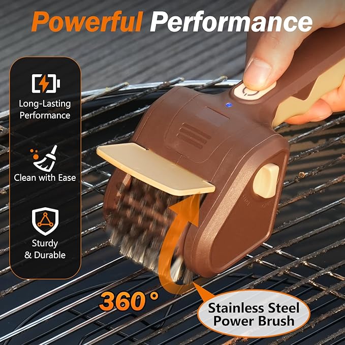 BBQ Grill Brush for Outdoor Grill, Cordless Electric Grill Cleaner, - Image 2