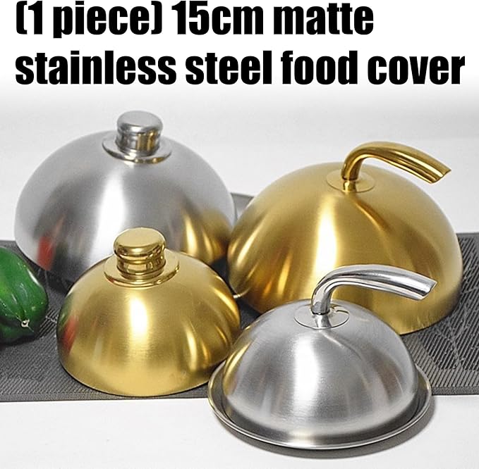 Matte Nonrust Steel Food Cover 15cm Rustproof Kitchens BBQ Grills Protectors - Image 2