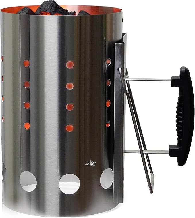The Bincho Grill Stainless Steel Charcoal Chimney Starter – Perfect by TheBinchoGrill