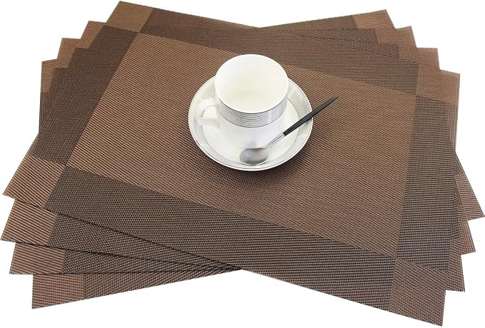 PIGCHCY Place Mats Heat-Resistant Non Slip Placemats Washable Easy to Clean - Image 2