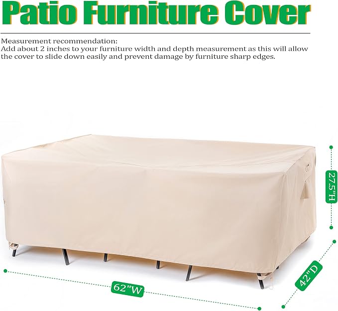 F&J Outdoors Patio Furniture Covers, Waterproof UV Resistant - Image 2