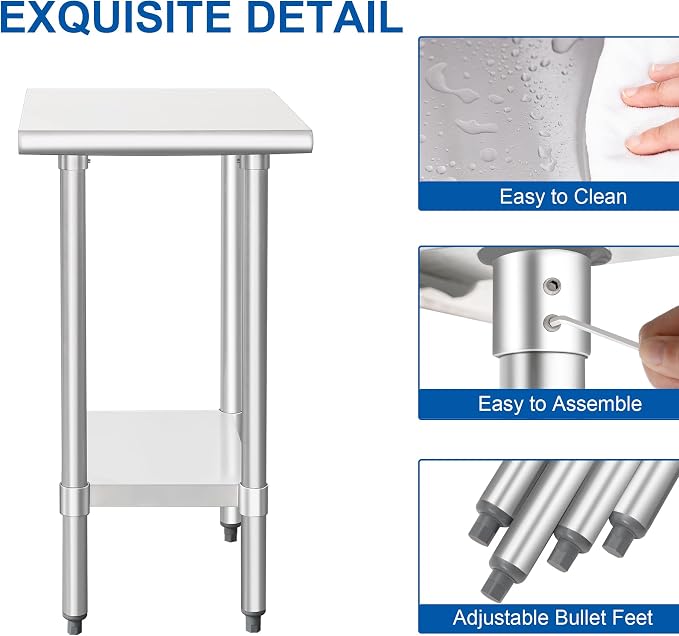 HARDURA Stainless Steel Table 24X18 Inches - Image 6