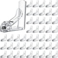 Jetec 48 Pieces Clear Tablecloth Clips Plastic Loaded Table Cover Holder Clamps by Jetec
