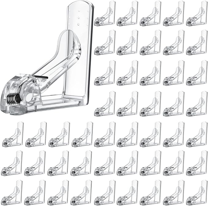 Jetec 48 Pieces Clear Tablecloth Clips Plastic Loaded Table Cover Holder Clamps by Jetec