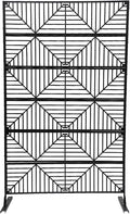 Metal Outdoor Divider 71x40'' Privacy Screens 6 Panels Privacy Fence by DNYSYSJ