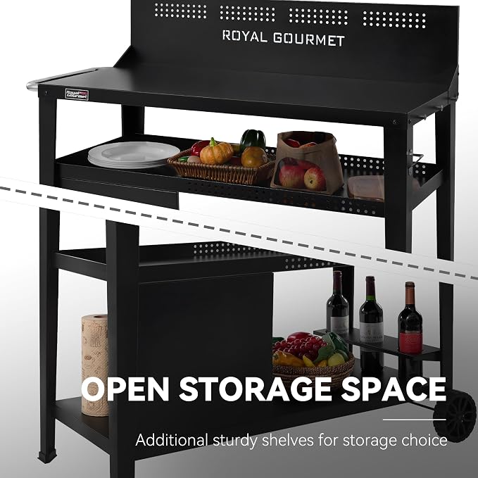 Royal Gourmet PC4401B 3-Tier Dining Cart - Image 6