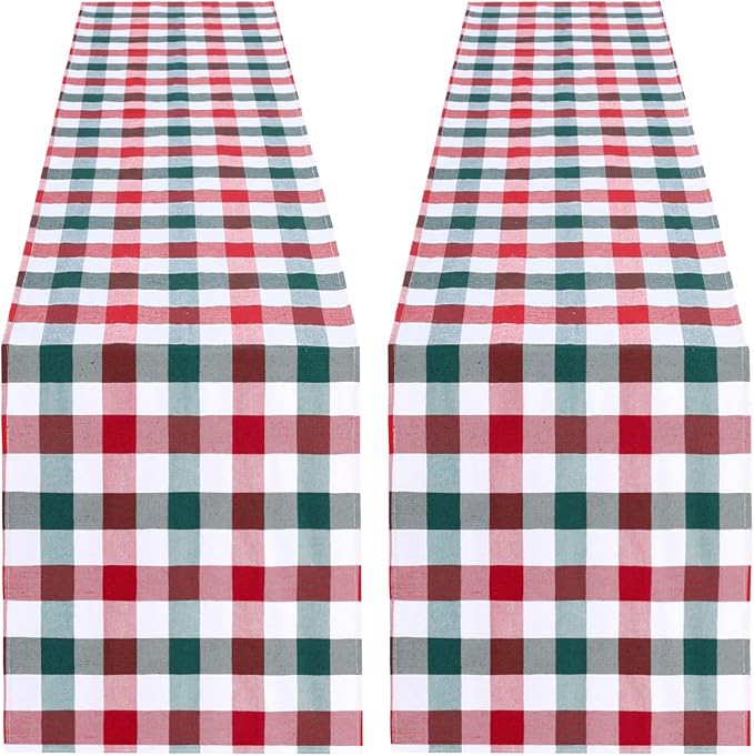 Christmas Checkered Table Runner - Image 7