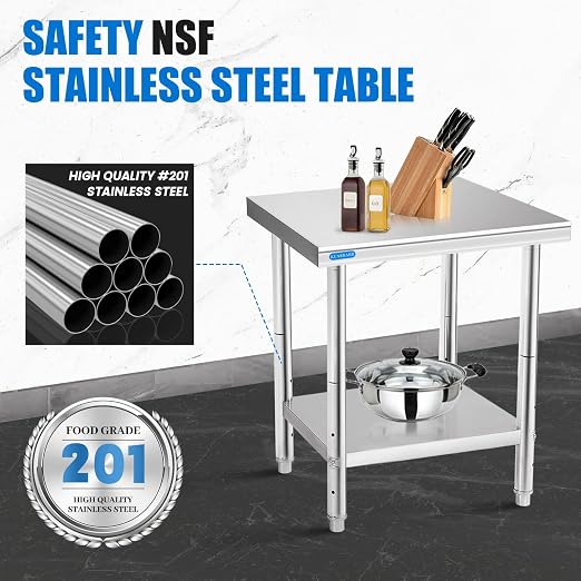 Stainless Steel Table for Prep & Work - Image 3