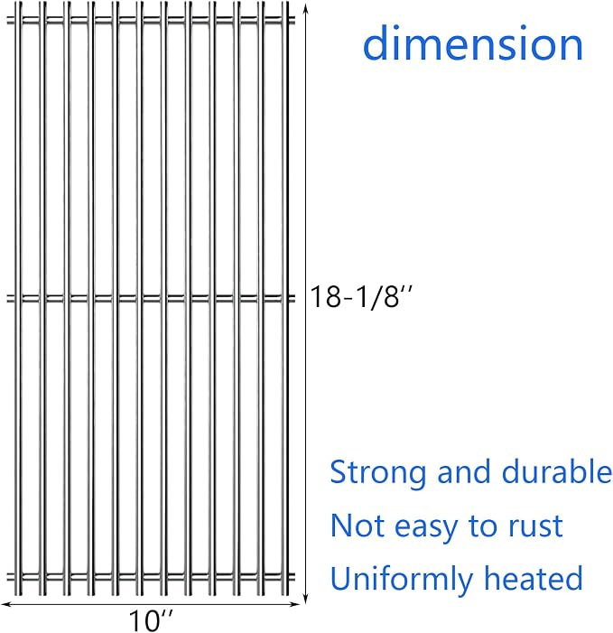 18-1/8" Stainless Steel Grates Replacement - Image 2