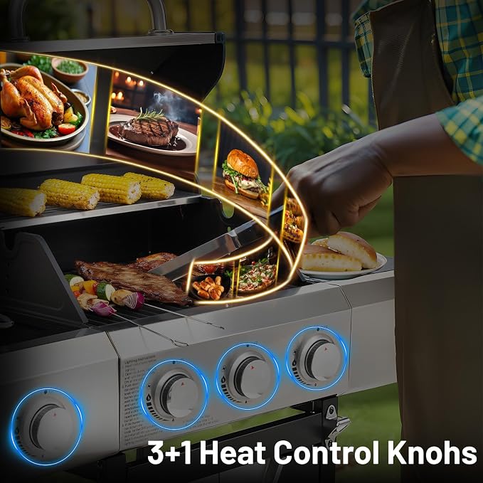 3-Burner Propane Gas BBQ Grill - Image 4