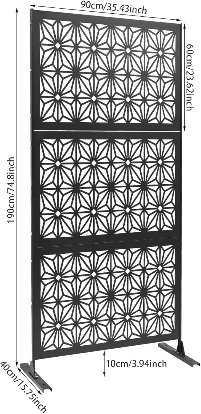 75" H×35" W Decorative Outdoor Privacy Screen - Image 4
